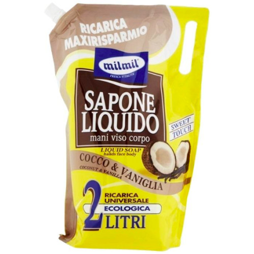 Рідке мило Milmil Cocco & Vaniglia Liquid Soap Кокос-Ваніль 2 л